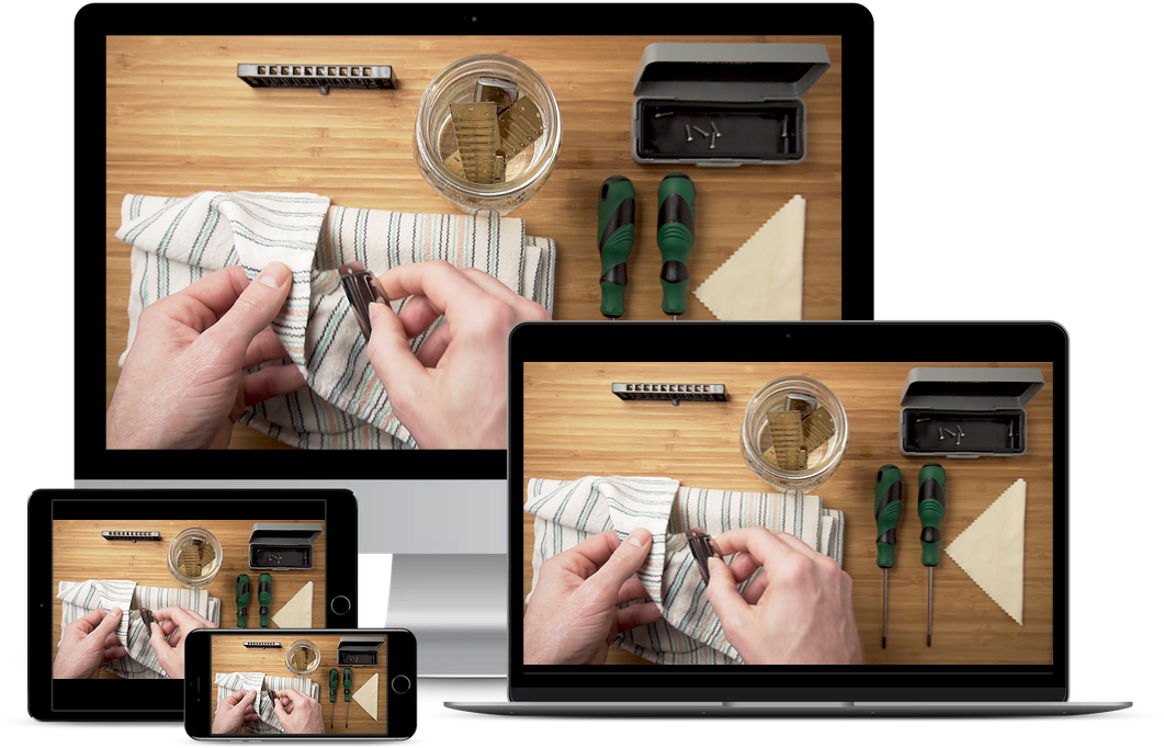 Essuyer_med matériel nécessaire pour nettoyer ton harmonica